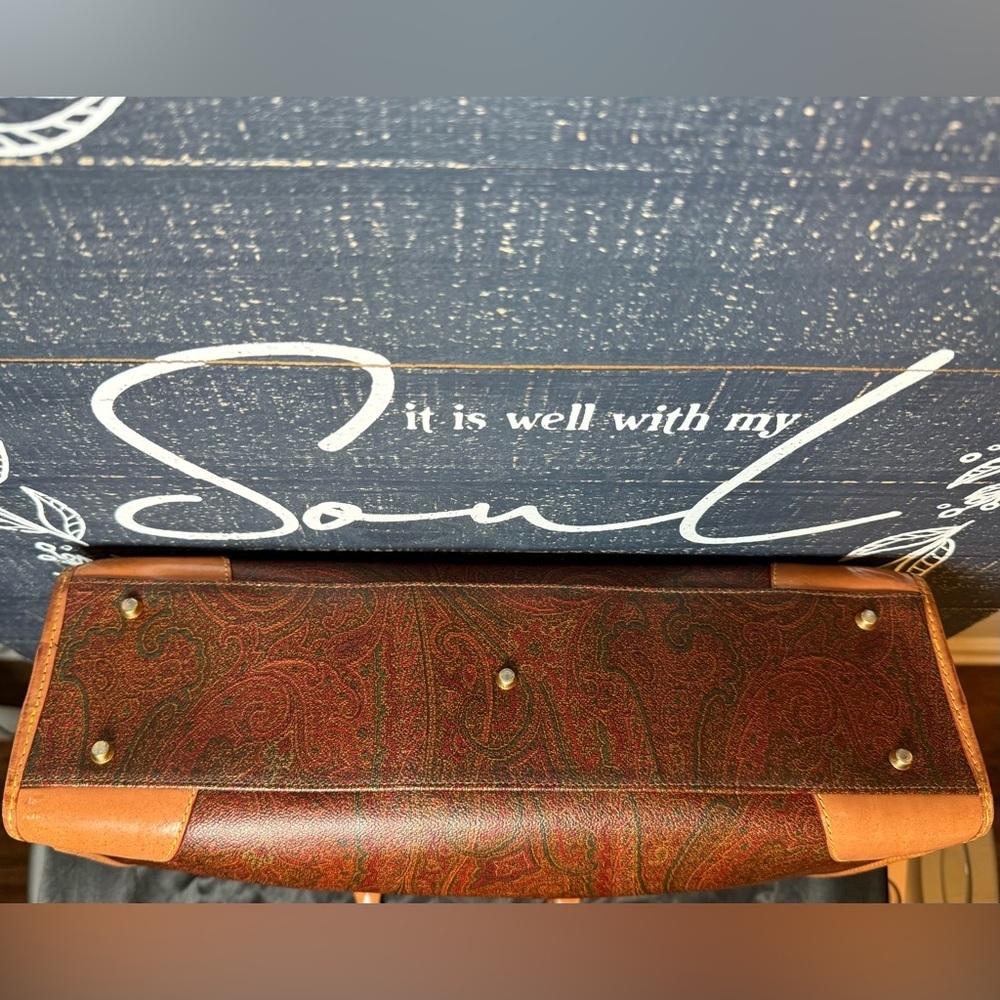 Authentic Rare Vintage Large Etro Paisley Tote (EUC) - Picture 5 of 9